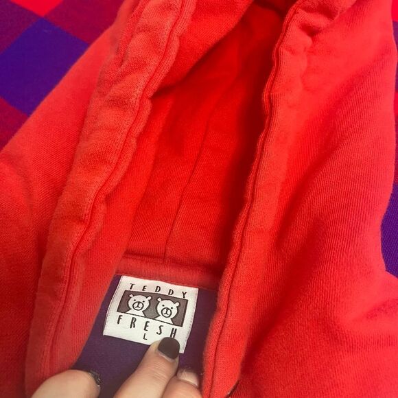 Teddy Fresh Colorblock Sweatshirt Hoodie Size Large - Picture 8 of 12